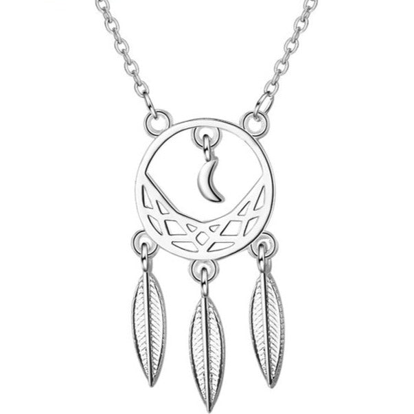 925 Sterling Silver Dreamcatcher Pendant Necklace
