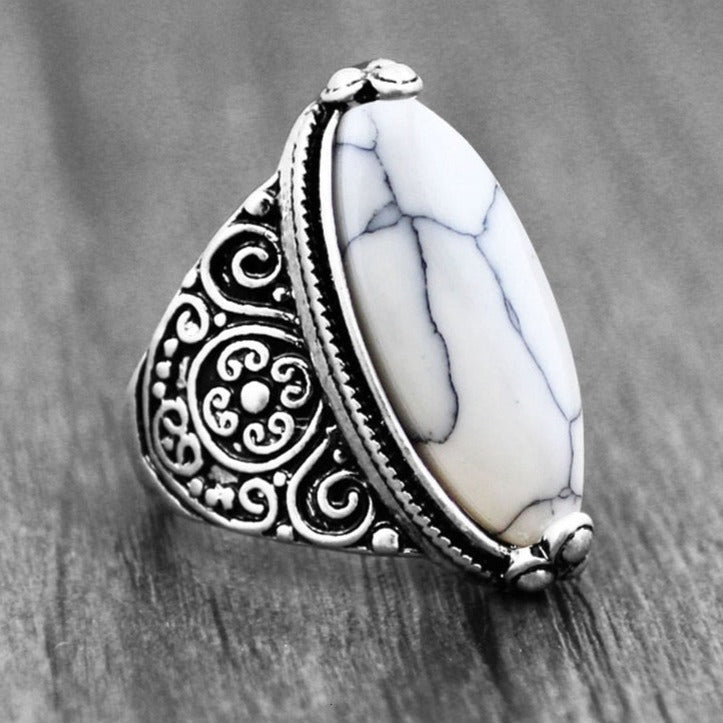 Antique Natural Oval Stone Ring