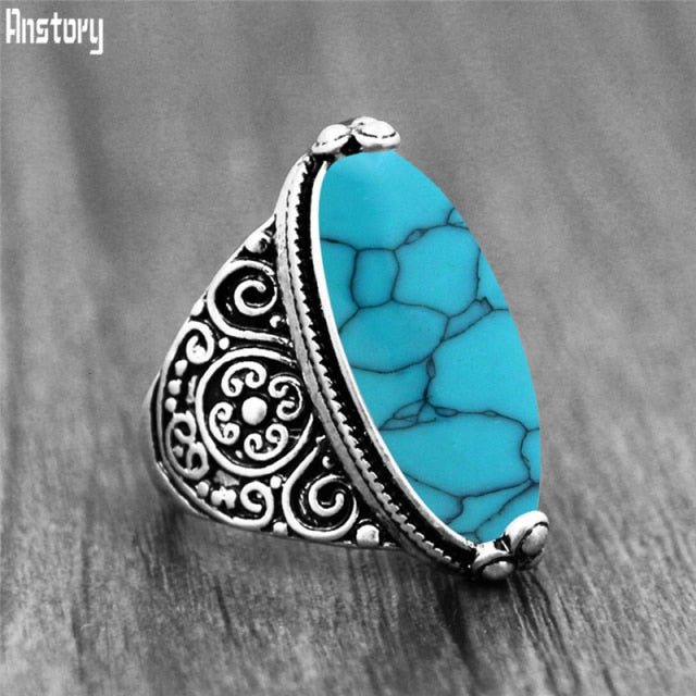 Antique Natural Oval Stone Ring