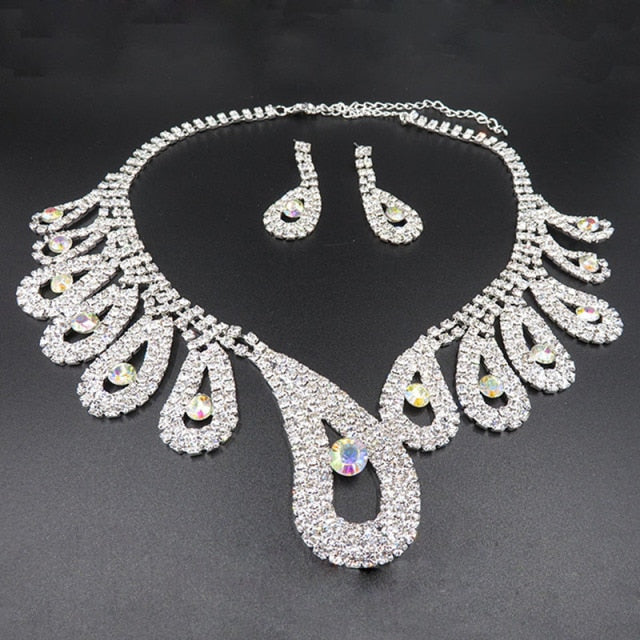 Luxury Crystal Bridal Rhinestone Silver