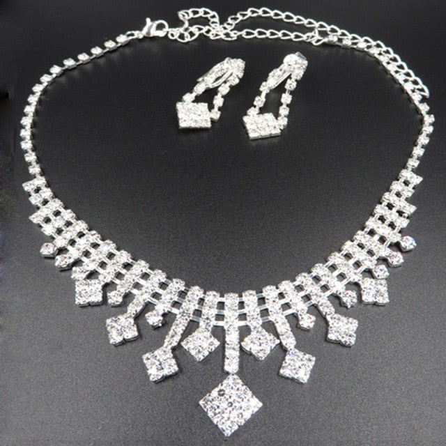 Luxury Crystal Bridal Rhinestone Silver