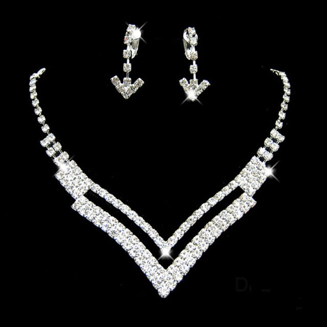 Luxury Crystal Bridal Rhinestone Silver