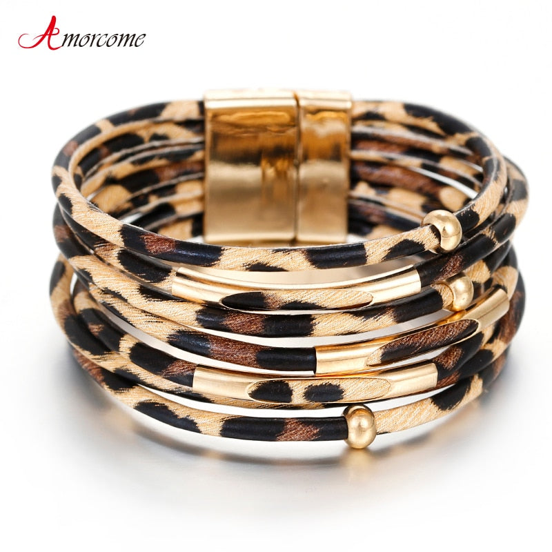 Leopard Leather Bracelet