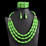 Elegant African Stone Jewelry Set