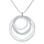 925 Sterling Silver Circle Chain Pendant Necklace