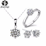 Silver Color Cubic Zircon Wedding Jewelry Sets