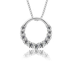 Round Shape Cubic Zirconia Pendant Necklace