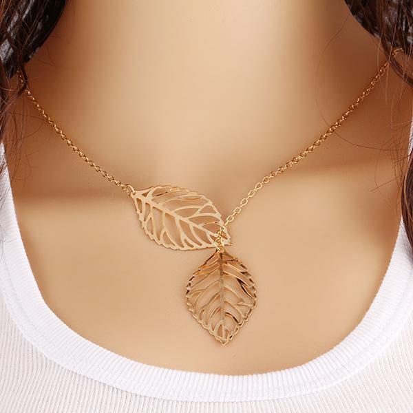 Golden Leaf Jewelry Set